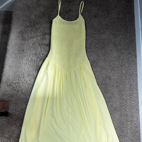 Yellow Smocked Dress - Picture 1 of 4